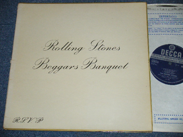 画像1:  THE ROLLING STONES - BEGGARS BANQUET ( MATRIX # 1K/1K  : Ex+/Ex+ ) / 1968 UK ORIGINAL STEREO LP 