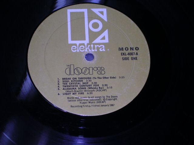 画像: THE DOORS - THE DOORS ( DEBUT ALBUM : VG++/VG+++ )  /  US ORIGINAL MONO LP 