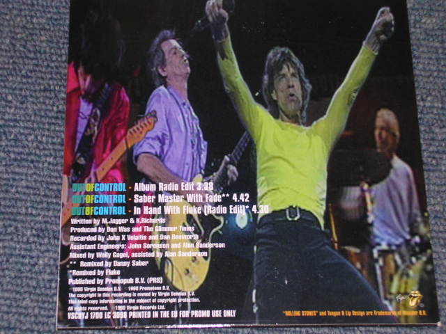 画像: THE ROLLING STONES - OUIT OF CONTROL ( 3 TRACKS )  / 1998 UK Promo Only Maxi-CD 