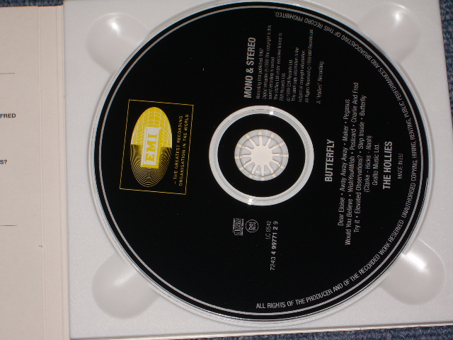 画像: THE HOLLIES - BUTTERFLY  ( 2in1 / MONO & STEREO ) / 1999  EU   Brand New Digi-Pack CD