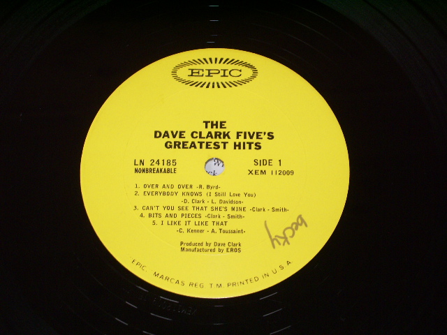画像: DAVE CLARK FIVE -  GREATEST HITS (Ex+/Ex++ Looks:Ex+ EDSP) / 1966 US AMERICA ORIGINAL MONO Used LP 