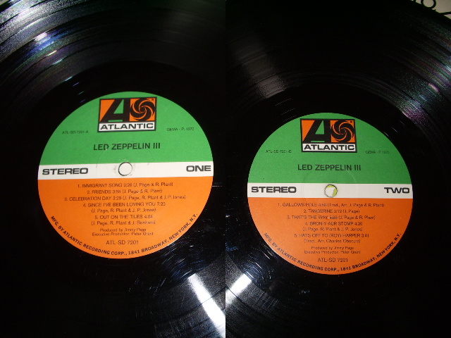 画像: LED ZEPPELIN - III (Ex++/Ex EDSP, SPLIT) / 1970 ?WEST-GERMANY? "1841" CREDIT On Label + NON WHEEL COVER  LP 