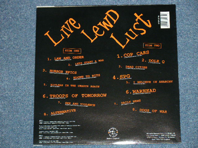 画像: EXPLOITED -  LIVE LEWD LUST / 1996 EUROPE ORIGINALBrand New LP Found Dead Stock
