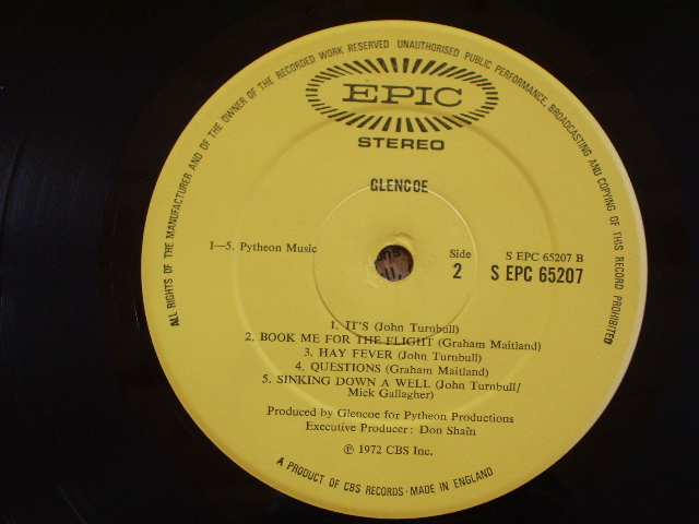 画像: GLENCOE - GLENCOE  / 1972 UK ORIGINAL LP