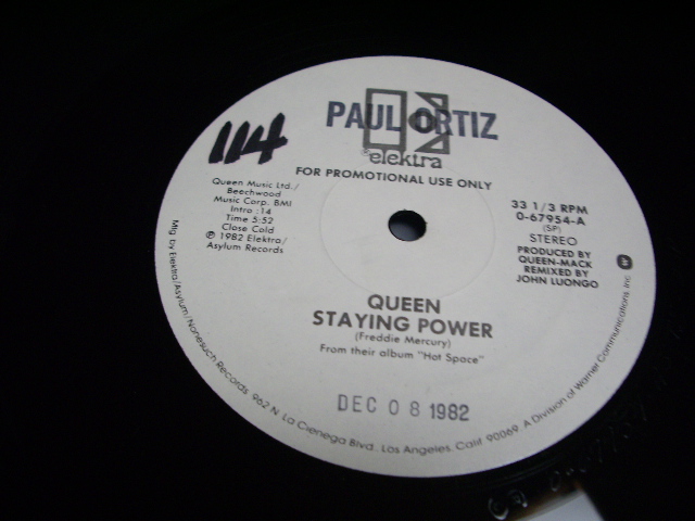 画像: QUEEN -  STAYING POWER / 1982 US Promo Only 12inch
