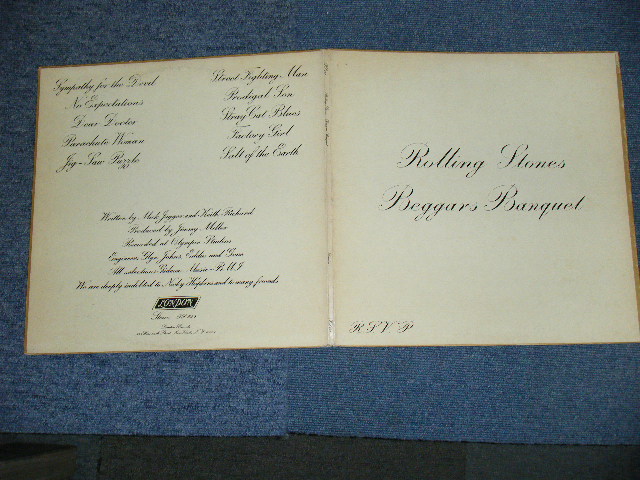 画像:  THE ROLLING STONES - BEGGARS BANQUET ( MATRIX # XZAL-8476-A B1/XZAL-8477-B  B1: Ex+/MINT- )/ 1968 US ORIGINAL LP 