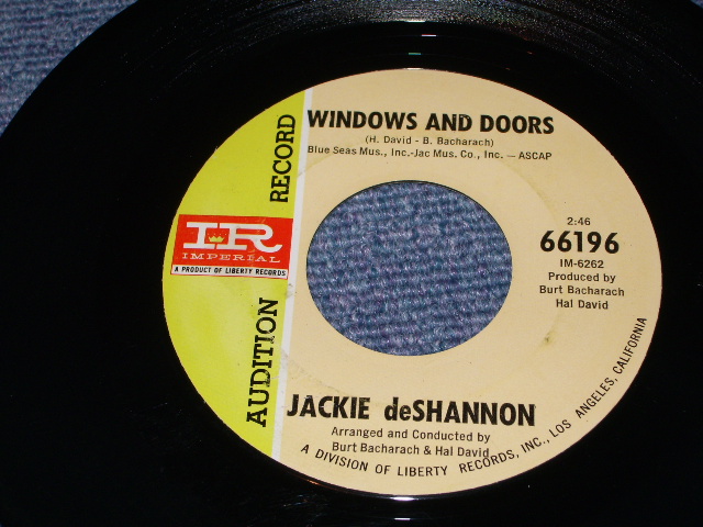画像: JACKIE DeSHANNON  DE SHANNON - SO LONG JOHNNY  / 1966 US PROMO ORIGINAL 7"SINGLE With ORIGINAL COMPANY SLEEVE 