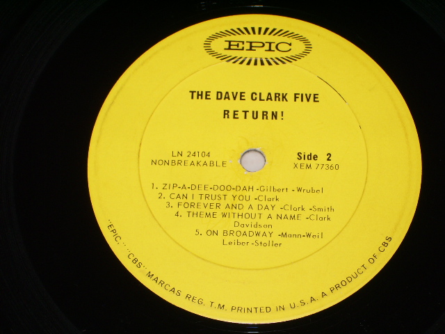 画像: DAVE CLARK FIVE - RETURN!    /  US ORIGINAL MONO  LP 