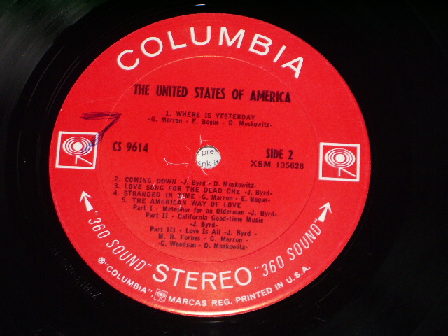 画像: THE UNITED STATES OF AMERICA  - THE UNITED STATES OF AMERICA   / 1968 US ORIGINAL STEREO   LP 
