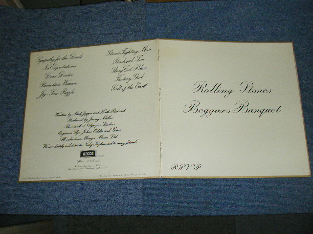 画像:  THE ROLLING STONES - BEGGARS BANQUET ( MATRIX # 1K/1K : Ex+++/Ex+++ )/ 1970? UK ORIGINAL 2md Press  STEREO LP 