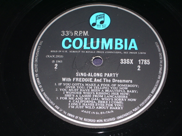 画像: FREDDIE AND THE DREAMERS - SING-ALONG PARTY  / 1965 UK 1st Press LP Matrix Number1/1N