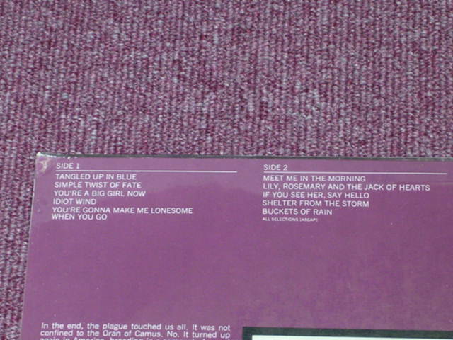 画像: BOB DYLAN - BLOOD ON THE TRACKS / US REISSUE "Brand New Sealed" LP 