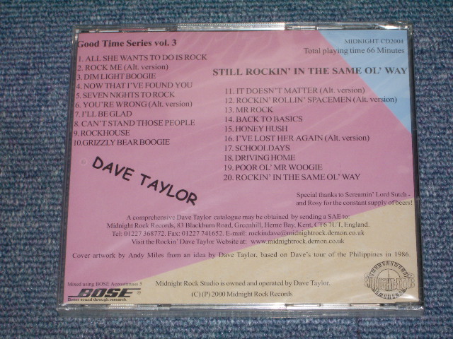 画像: DAVE TAYLOR - STILL ROCKIN' IN THE SAME OL' WAY / 2000 US Brand New Sealed CD 