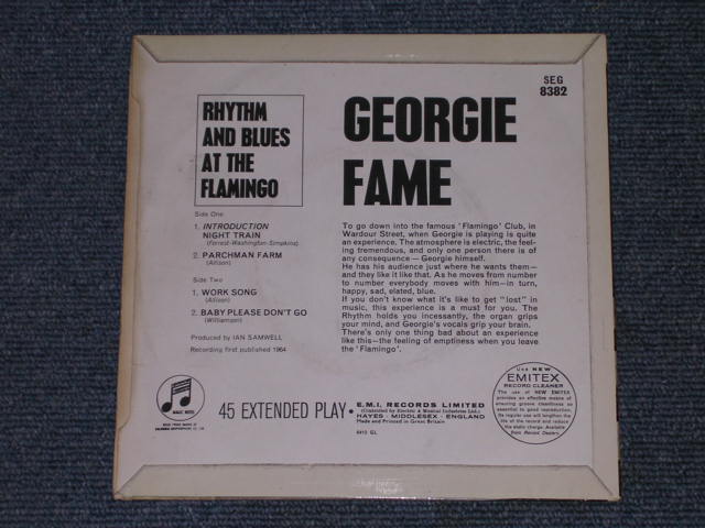 画像: GEORGIE FAME - RHYTHM & BLUES AT THE FLAMINGO ( Ex+++,Ex+/Ex+++ ) / 1964 UK ORIGINAL 45rpm 7" EP 