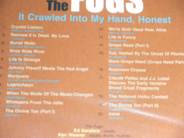 画像: THE FUGS - IT CRAWLED INTO MY HAND, HONEST  /  2011 US  Brand New  Sealed  CD 