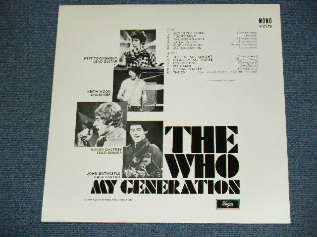 画像: THE WHO  -  MY GENERATION  / 1980'S UK REISSUE MONO LP 