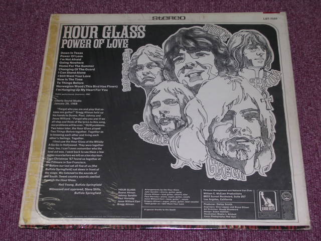 画像: HOURGLASS,THE(ALLMAN BROTHERS BAND) - POWER OF LOVE / 1968 US ORIGINAL LP 