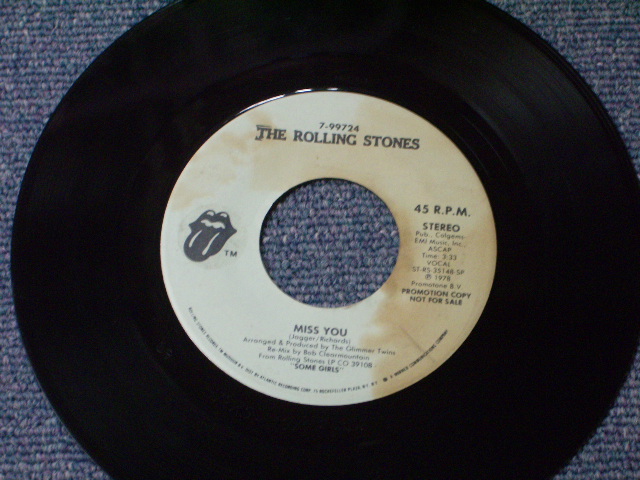 画像: ROLLING STONES - MISS YOU ( PROMO ONLY SAME FLIP ) / 1978 US ORIGINAL PROMO ONLY SAME FLIP 7"Single  with PICTURE SLEEVE 