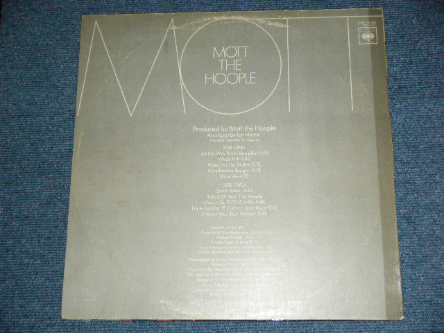 画像: MOTT THE HOOPLE  - MOTT/ 1973 AUSTRALIA ORIGINAL Used LP  