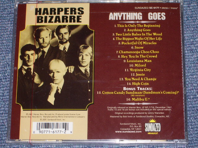 画像: HARPERS BIZARRE - ANYTHING GOES (SEALED ) / 2001 US AMERICA "BRAND NEW SEALED" CD