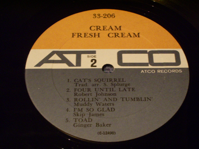 画像: CREAM - FRESH CREAM (Matrix # A)C-12489-1A CT B)C-12490-1A CT)  "TERRE HAUTE Press in INDIANA" (Ex++/MINT- BB) / 1967 US AMERICA ORIGINAL 1st Press "BROWN & GRAY Label" "MONO" Used LP 