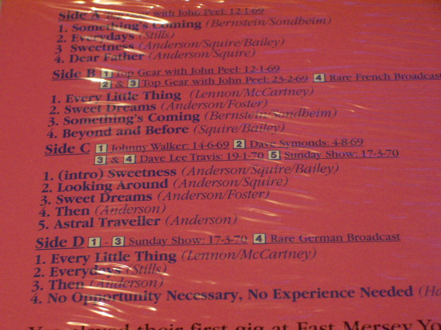 画像: YES - SOMETHING'S COMING  THE BBC RECORDINGS 1969-1970  / 1998  ITALY ORIGINAL SEALED LIMITED 180g 2LP's 
