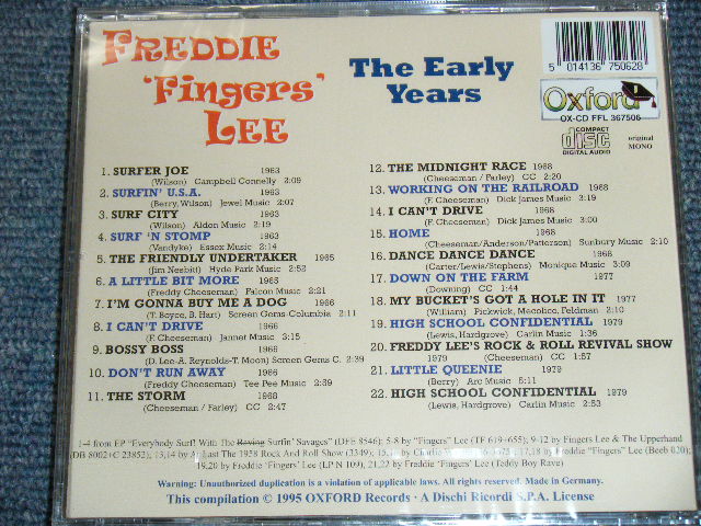画像: FREDDIE 'FINGERS' LEE - THE EARLY YEARS / 1995 GERMAN ORIGINAL Brand New Sealed CD 