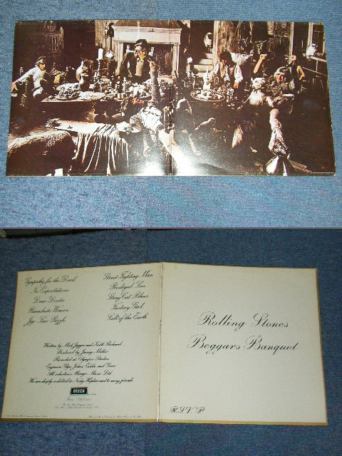 画像:  THE ROLLING STONES - BEGGARS BANQUET ( MATRIX # 2K/3K : Ex++/Ex+++ )/ 1970? UK ORIGINAL 2md Press  STEREO LP 