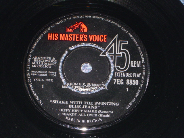 画像: SWINGING BLUE JEANS - SHAKE WITH THE  / 1964 UK ORIGINAL 7"EP With PICTURE SLEEVE  