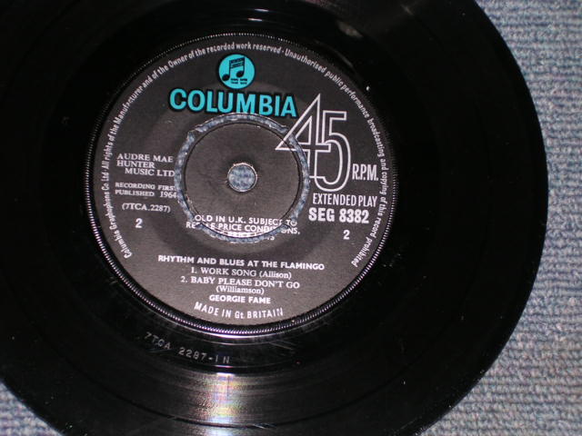 画像: GEORGIE FAME - RHYTHM & BLUE BEAT (- /Ex++) / 1964 UK ENGLAND ORIGINAL 45rpm 4 Track Used 7" EP 