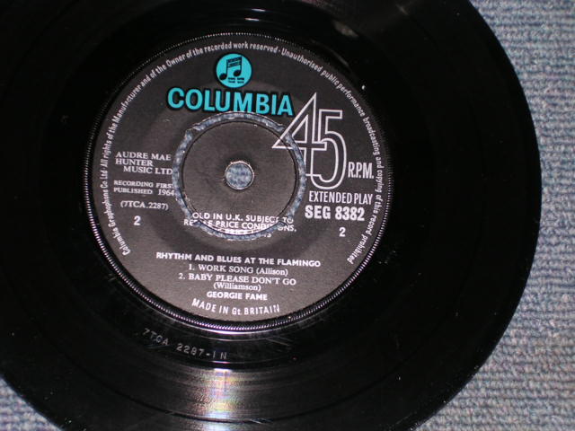 画像: GEORGIE FAME - RHYTHM & BLUES AT THE FLAMINGO / 1964 UK ORIGINAL 45rpm 7" EP 