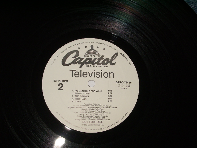 画像: TELEVISION - TELEVISION ( PRPOMO ONLY LP )/ 1992 US ORIGINAL LP 