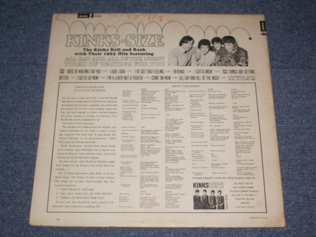 画像: THE KINKS - KINKS-SIZE / 1965 US ORIGINAL MONO LP 