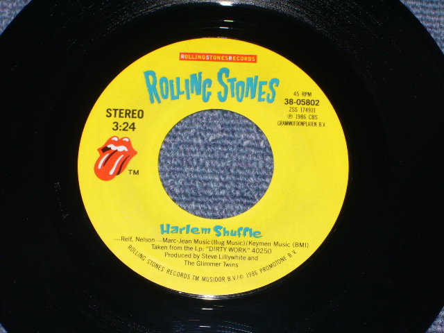 画像: ROLLING STONES - HARLEM SHUFFLE ( PROMO ONLY SAME FLIP ) / 1986 US ORIGINAL PROMO ONLY SAME FLIP 7"Single  with PICTURE SLEEVE 