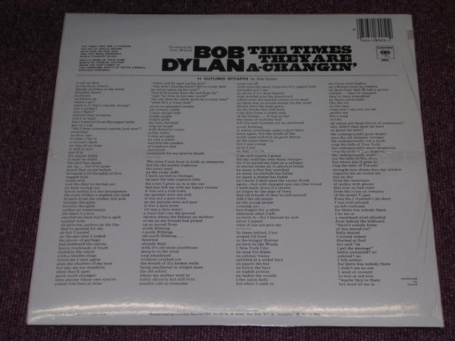 画像: BOB DYLAN - THE TIMES THEY ARE A CHANGIN'  / US REISSUE LIMITED "180 Gram" "BRAND NEW SEALED" LP