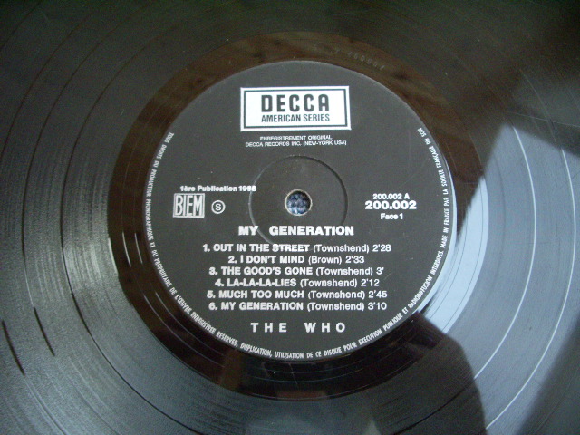 画像: THE WHO  -  MY GENERATION  / 1966 FRANCE ORIGINAL MONO LP 