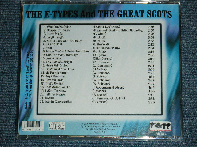 画像: THE E-TYPES and THE GREAT SCOTS - TWO GREAT BEAT LP'S ON 1 CD  RAINBOW BALL ROOM 1966 + ARRIVE! / GERMAN Brand New CD-R  Special Order Only Our Store