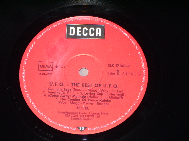 画像: UFO  - THE BEST OF / 1973  WEST GERMANY  ORIGINAL  LP 