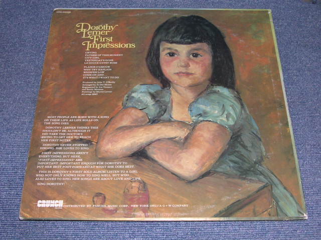 画像: DOROTHY LERNER - FIRST IMPRESSIONS  / 1973 US ORIGINAL LP 