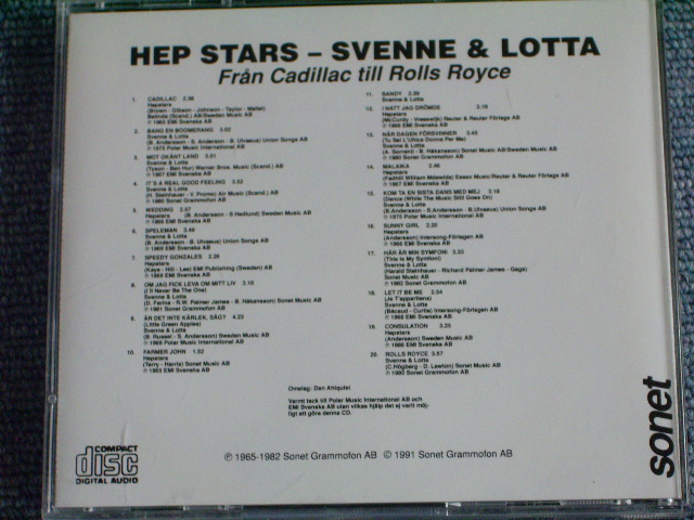 画像: HEP STARS SVENNE & LOTTA - FRAN CADILLAC TILL ROLLS ROYCE / 1991 SWEDEN  ORIGINAL BRAND NEW   CD
