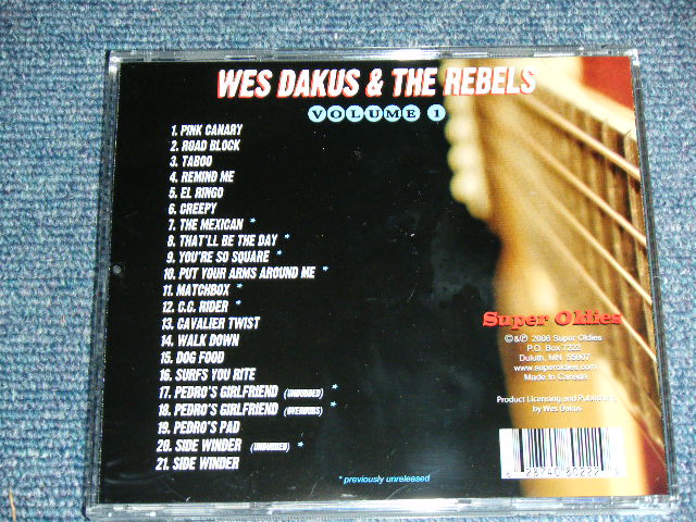 画像: WES DAKUS & THE REBELS  ( 60'S CANADIAN BEAT GARAGE BAND ) - VOLUME 1  / 2006 US & CANADA  ORIGINAL Brand New CD