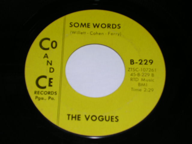 画像: THE VOGUES - YOU'RE THE ONE  / 1965 US ORIGINAL 7"SINGLE