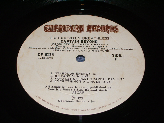 画像: CAPTAIN BEYOND - SUFFICIENTLY BREATHLESS  / 1973 US ORIGINAL LP 