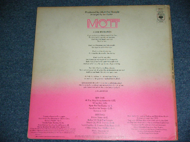 画像: MOTT THE HOOPLE  - MOTT ( NON TITLE STICKER on COVER : Exs++/MINT- ) / 1973 UK ORIGINAL Die-Cut Gatefold Coverl Used LP