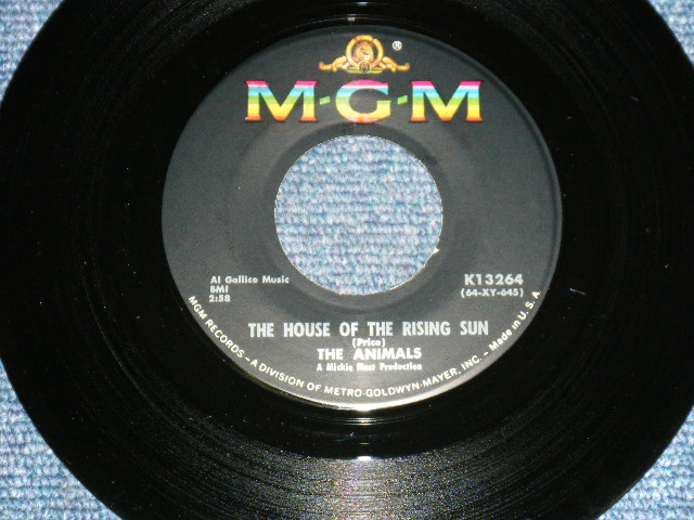 画像: THE ANIMALS - THE HOUSE OF THE RISING SUN  / 1964 US ORIGINAL 7"Single with PICTURE SLEEVE 