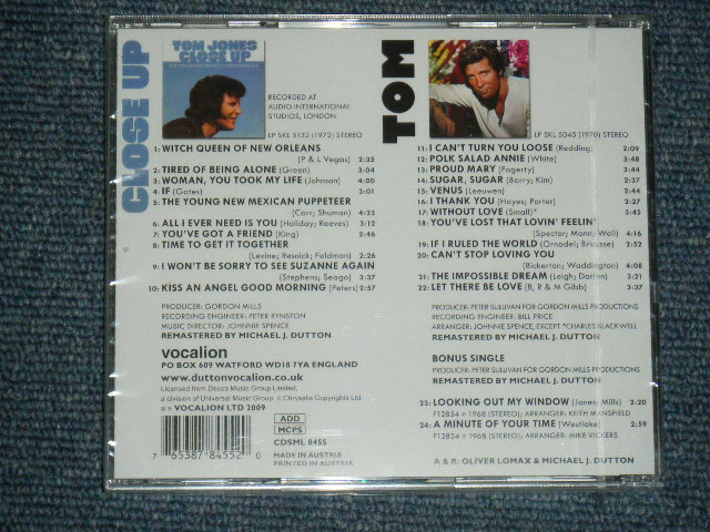 画像: TOM JONES - CLOSE UP + TOM ( 2 in 1 ) / 2009 UK BRAND NEW SEALED CD