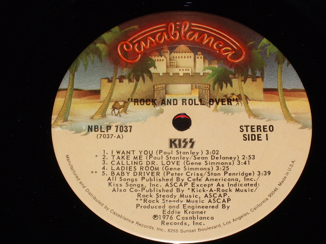 画像:  KISS - ROCK AND ROLL OVER / 1976 US ORIGINAL LP+Unused STICKER + FLYER  