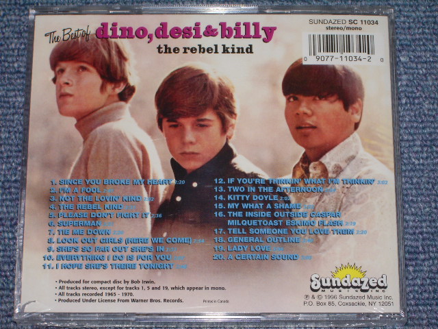 画像: DINO, DESI & BILLY - THE REBEL KIND   / 1996 US NEW CD