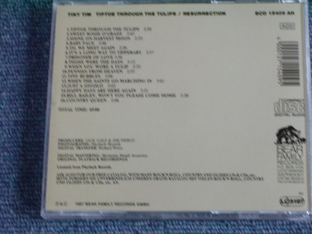 画像: TINY TIM - TIPTOE THROIUGH THE TULIPS / RESURRENCTION / 1987 GERMAN  CD  