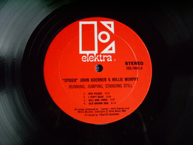 画像: "SPIDER" JOHN KOERNER & WILLIE MURPHY - RUNNING, JUMPING, STANDING STILL   / 1969 US ORIGINAL LP 